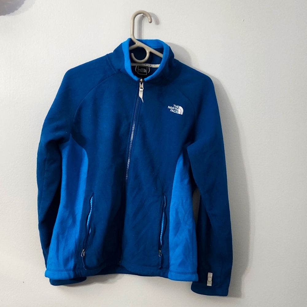 The North Face Blue Two-Tone Full-Zip Fleece Jacket